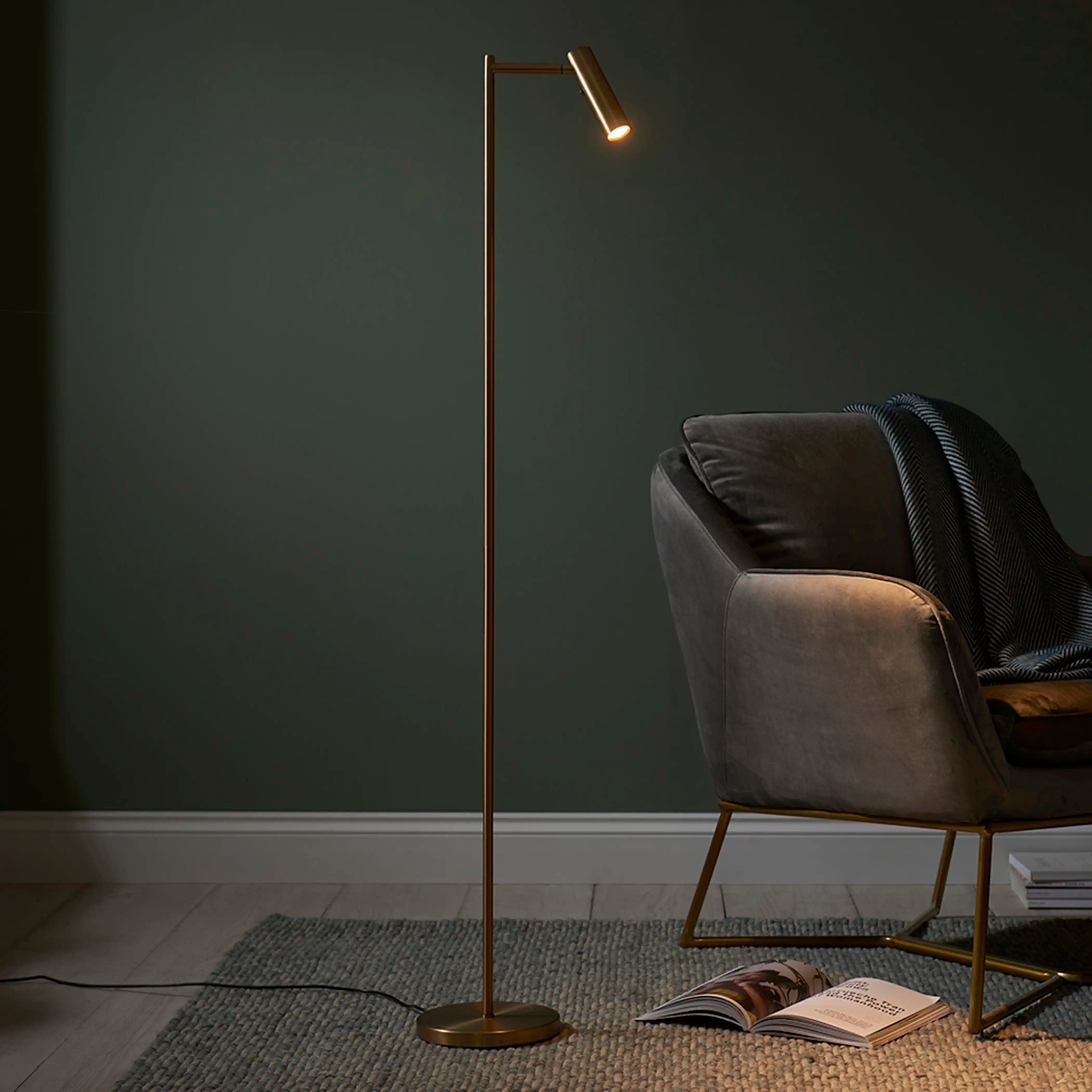 Dedicated Reader Floor Lamp | Brass