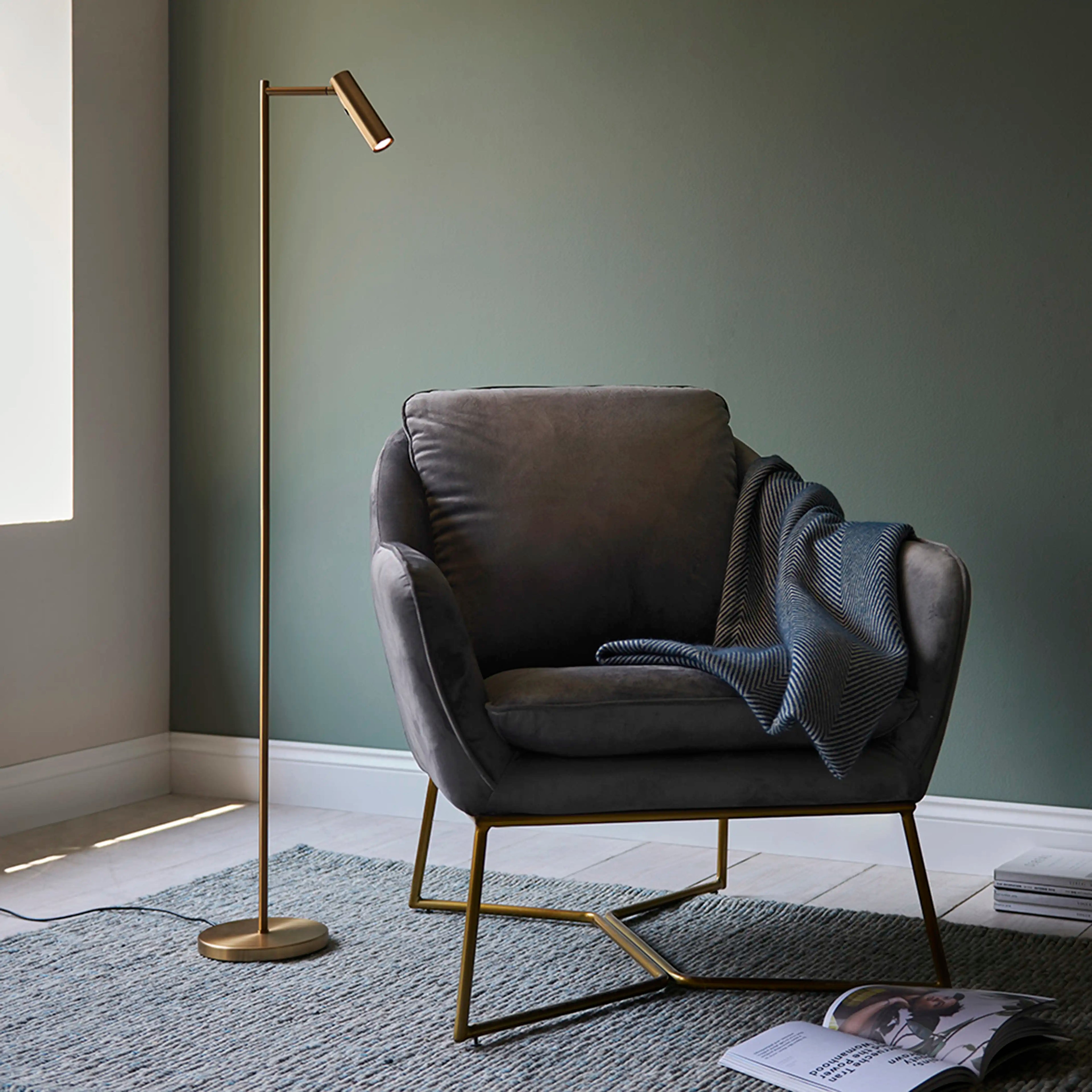Dedicated Reader Floor Lamp | Brass
