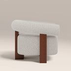 Fawnley Accent Chair | Speckled Stone Sustainable Boucle & Walnut