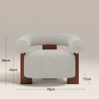 Fawnley Accent Chair | Speckled Stone Sustainable Boucle & Walnut