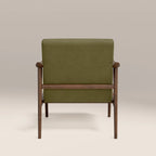 Lola Accent Chair | Moss Green Sustainable Mohair Velvet & Walnut