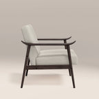 Lola Accent Chair | Speckled Stone Sustainable Boucle & Dark Walnut