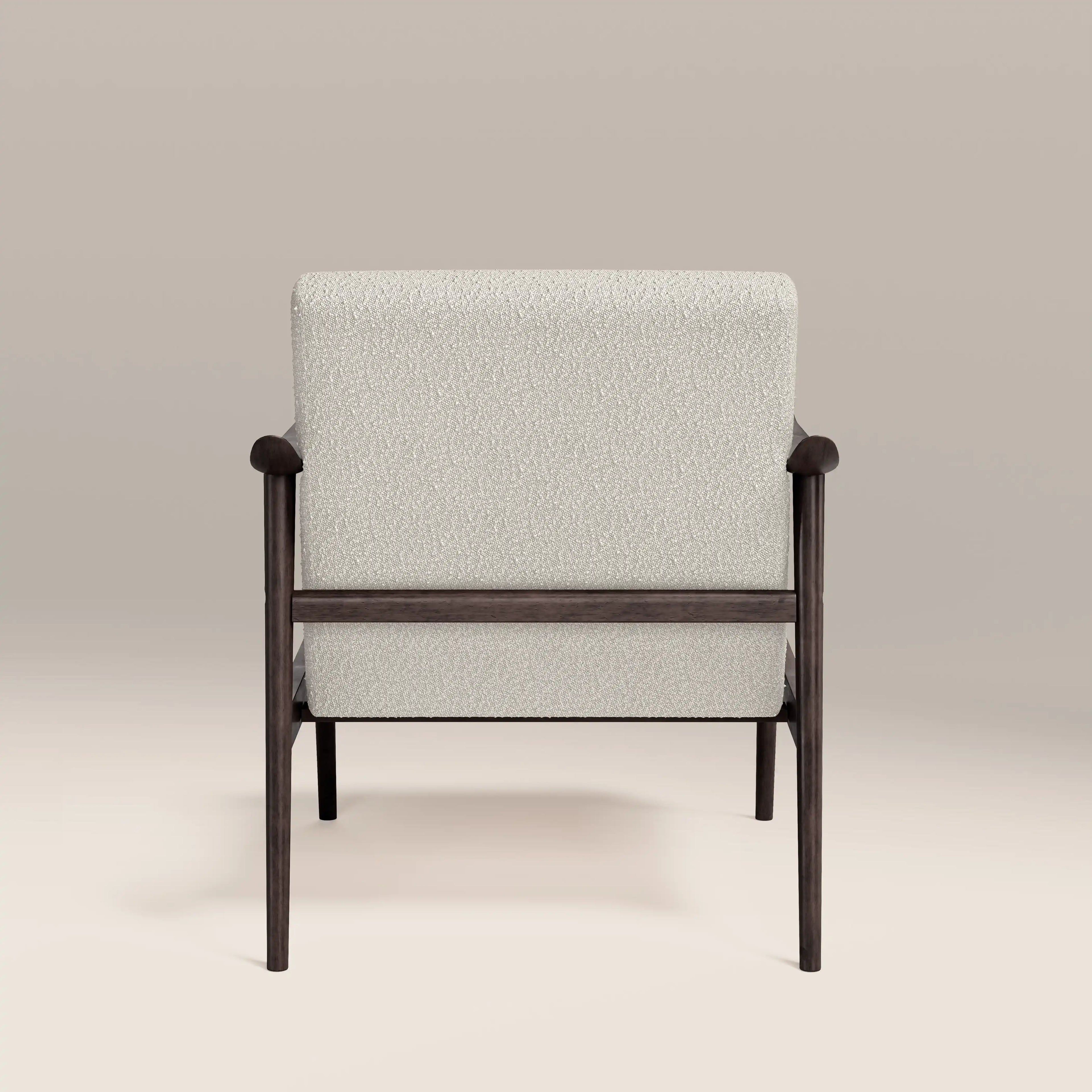 Lola Accent Chair | Speckled Stone Sustainable Boucle & Dark Walnut