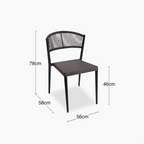 Lydia Dining Chair | Bronze & Black