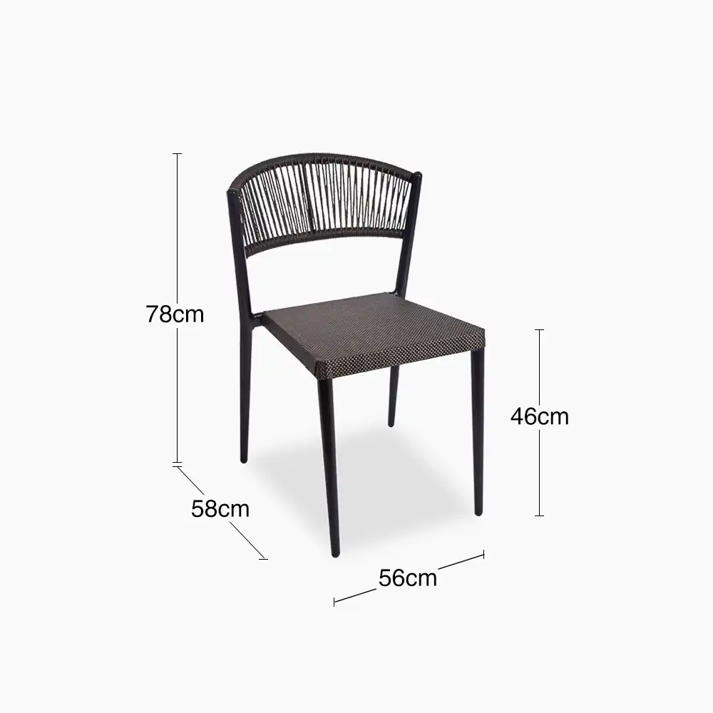 Lydia Dining Chair | Bronze & Black
