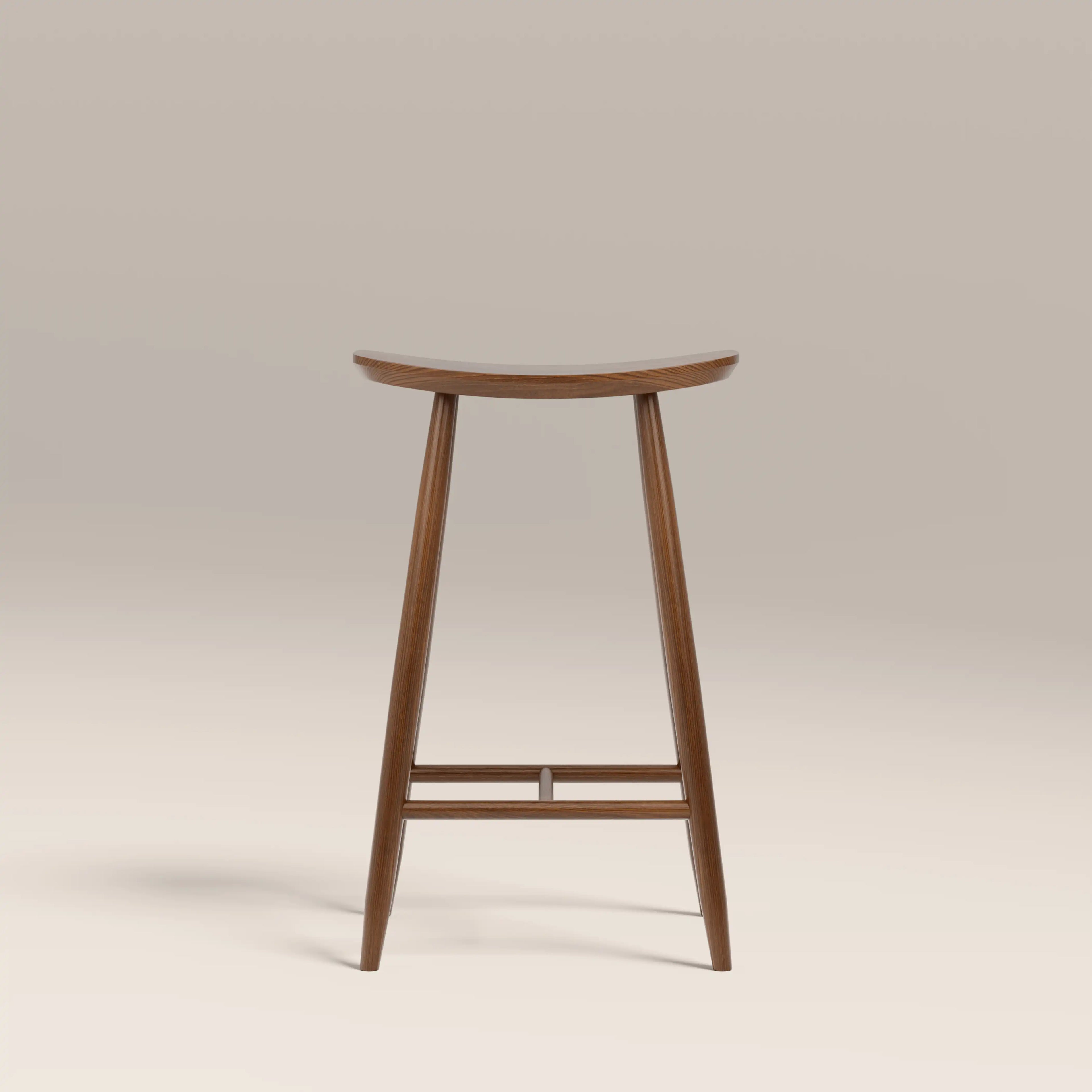 Hatton Wooden Kitchen Stool | Walnut