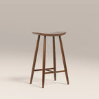 Hatton Wooden Kitchen Stool | Walnut