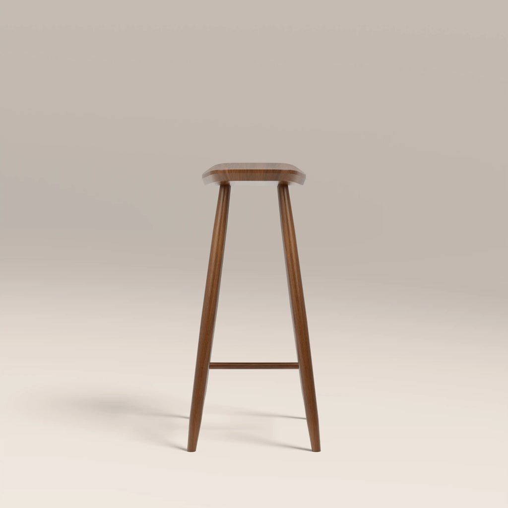 Hatton Wooden Kitchen Stool | Walnut