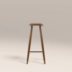 Hatton Wooden Kitchen Stool | Walnut
