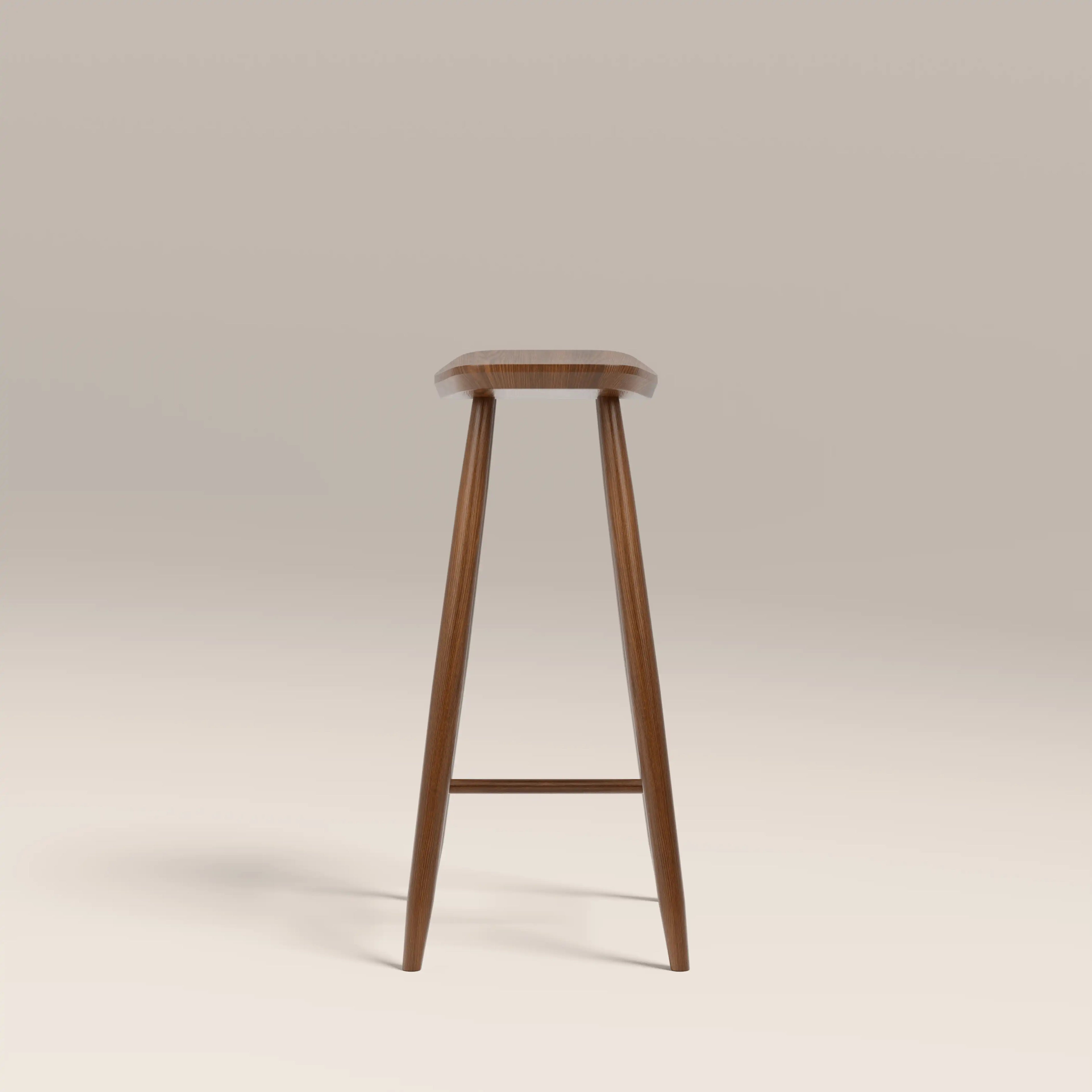 Hatton Wooden Kitchen Stool | Walnut