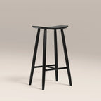 Hatton Wooden Bar Stool | Black