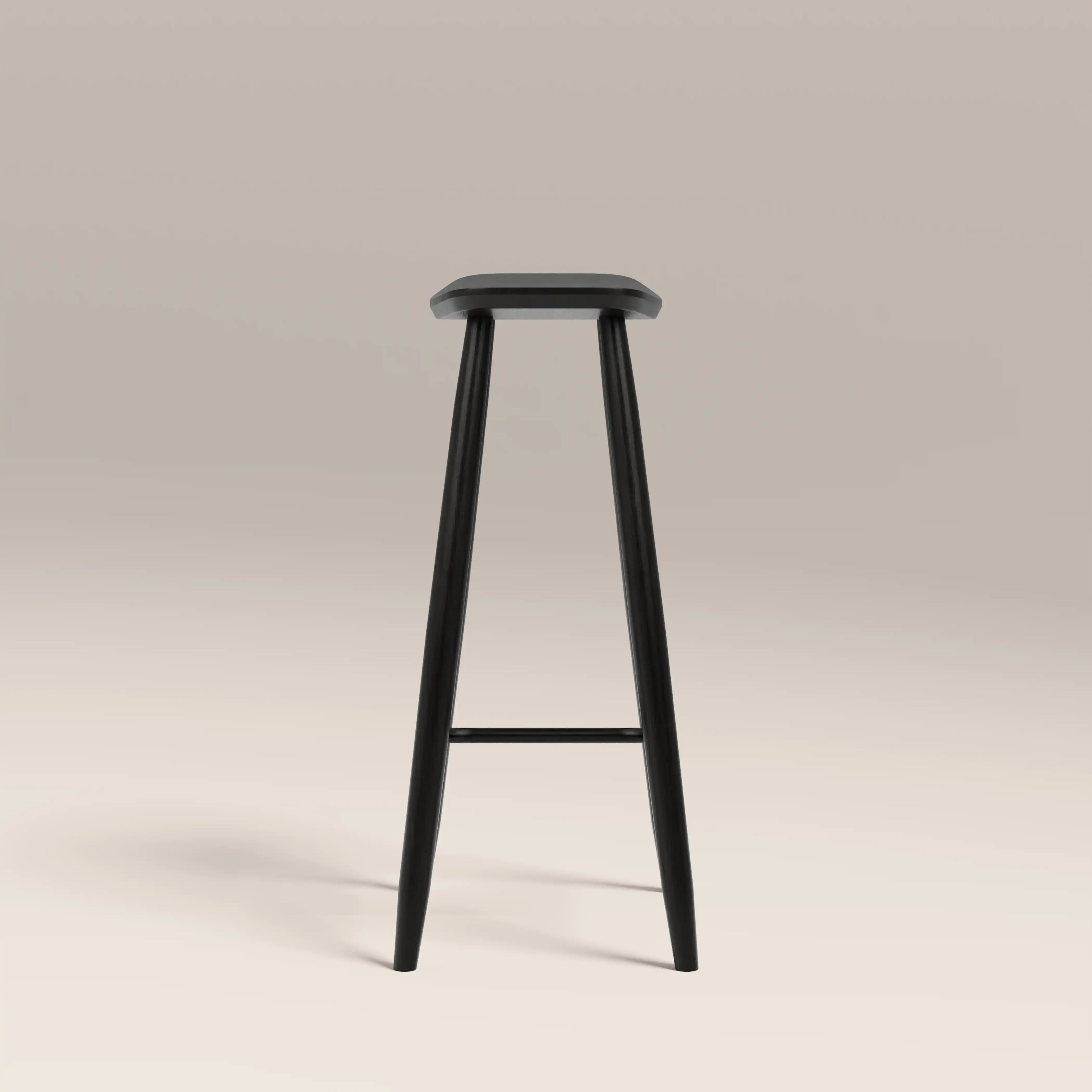 Hatton Wooden Bar Stool | Black