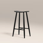 Hatton Wooden Bar Stool | Black