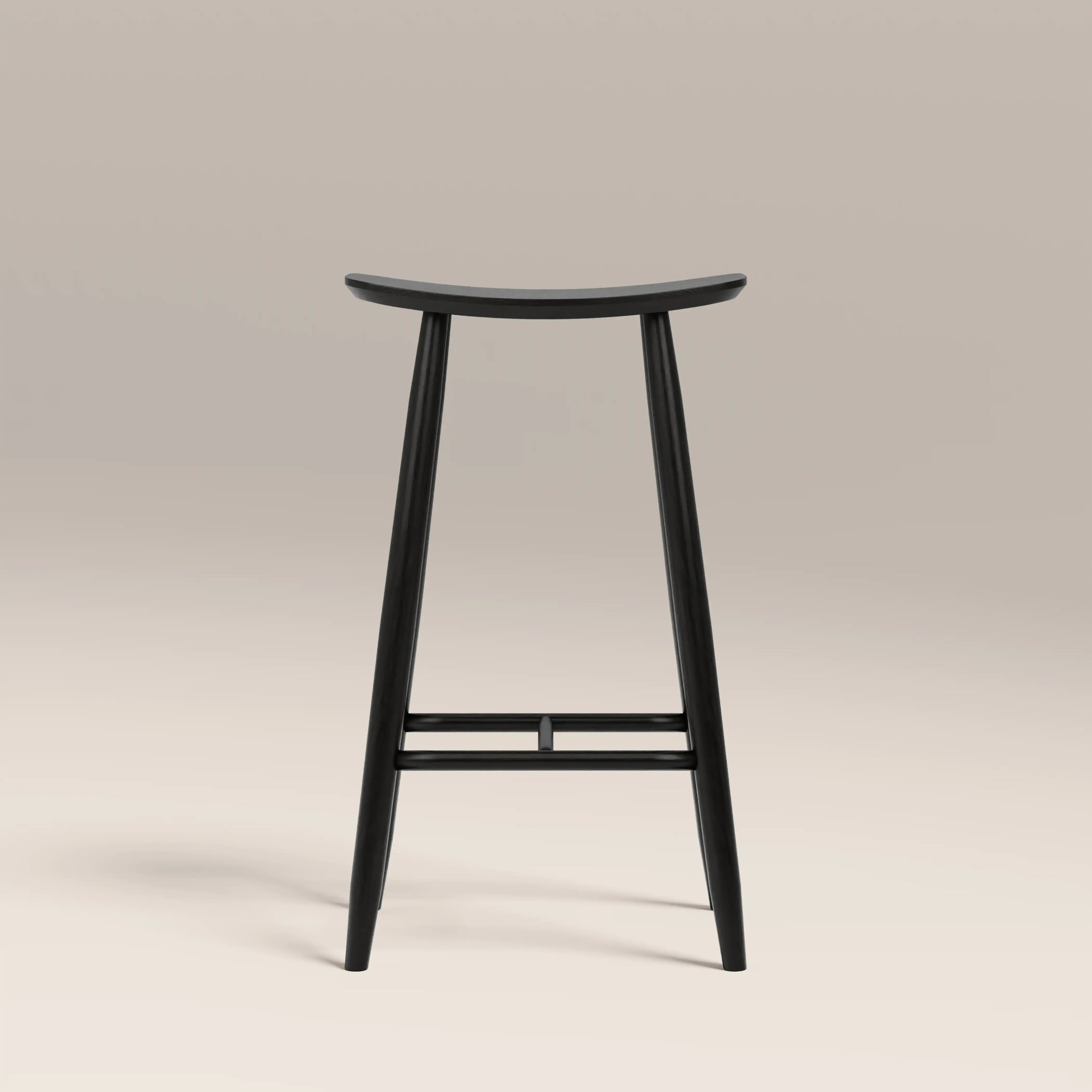 Hatton Wooden Bar Stool | Black