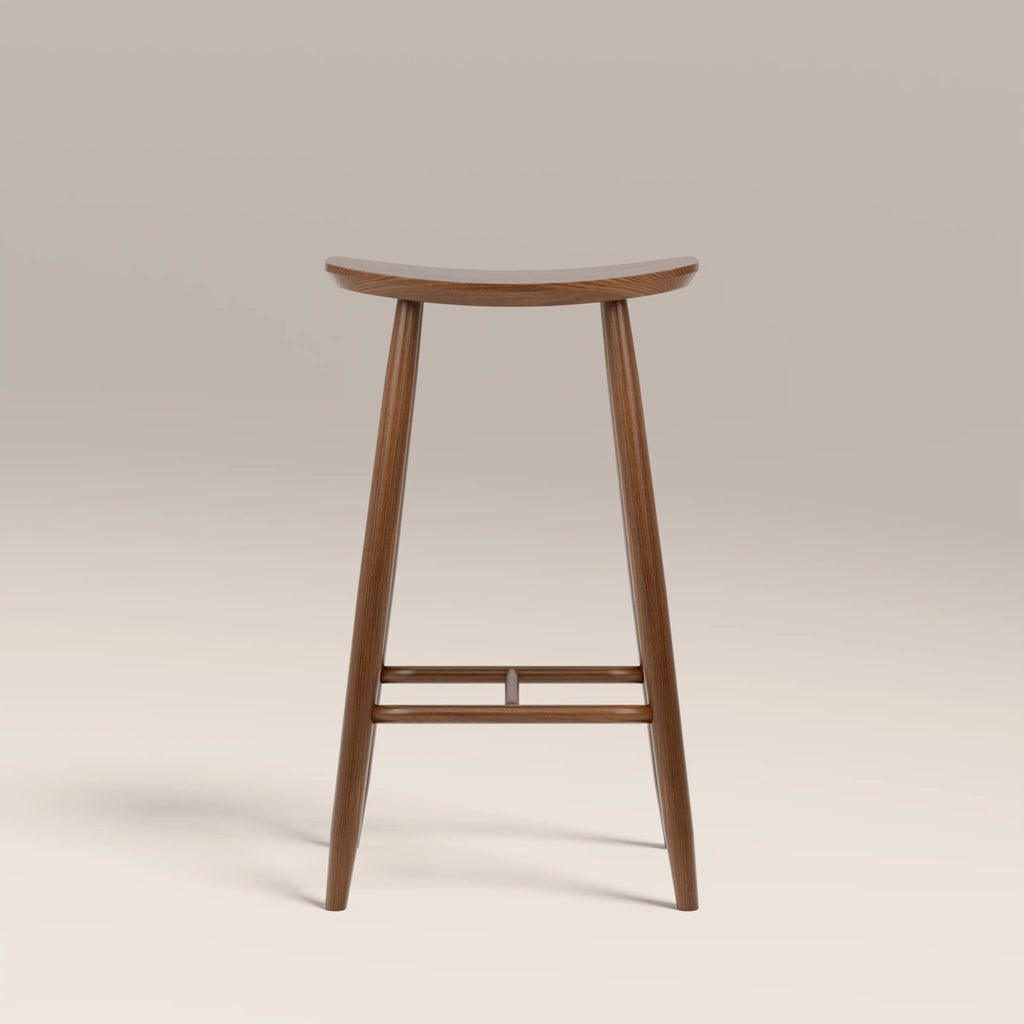 Hatton Wooden Bar Stool | Walnut