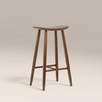 Hatton Wooden Bar Stool | Walnut