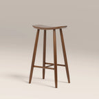 Hatton Wooden Bar Stool | Walnut
