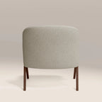 Kira Accent Chair | Speckled Stone Sustainable Boucle & Walnut