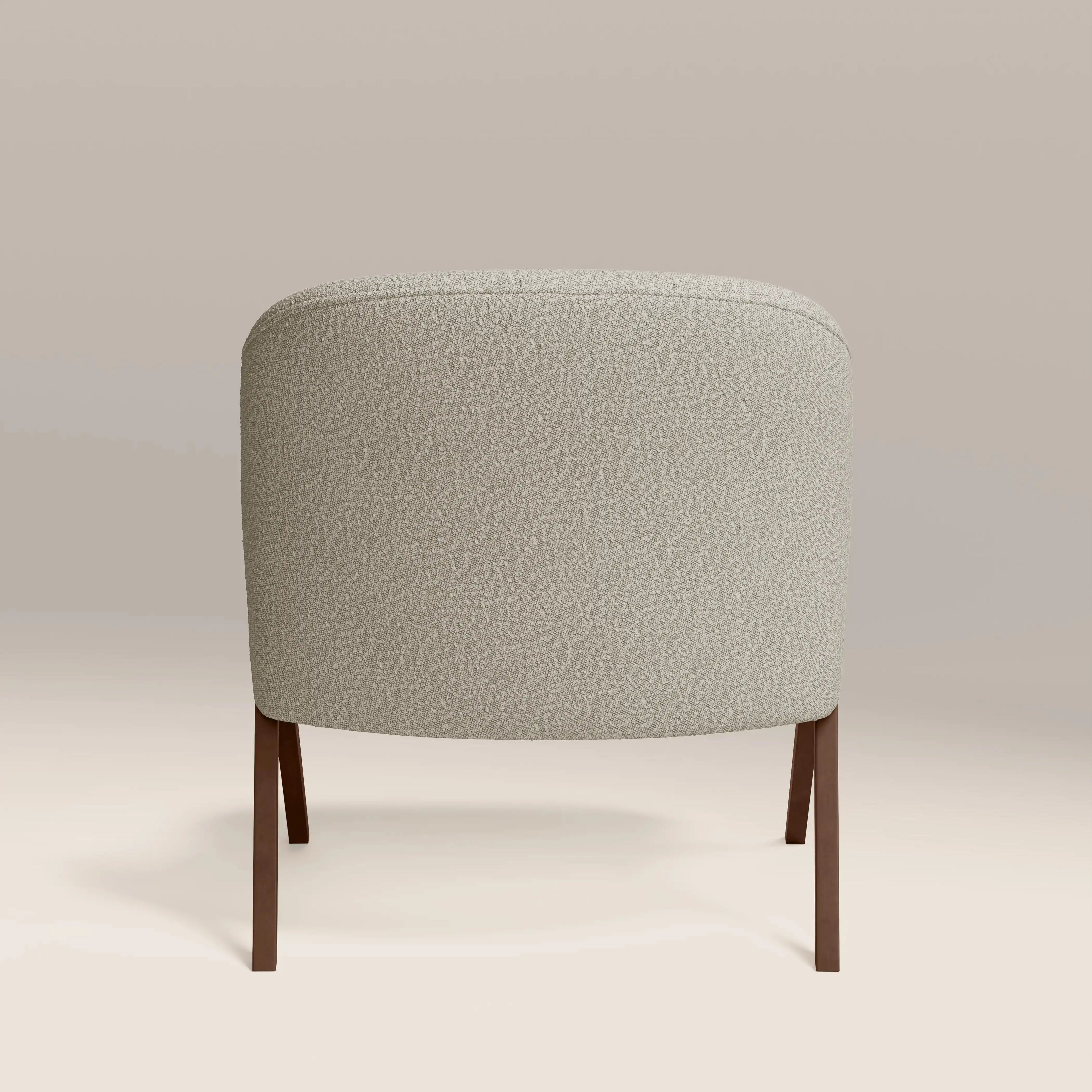 Kira Accent Chair | Speckled Stone Sustainable Boucle & Walnut