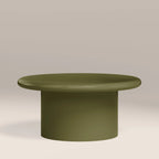 Layah Round Coffee Table | High Gloss Olive Green