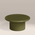 Layah Round Coffee Table | High Gloss Olive Green