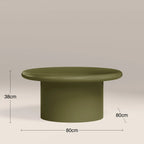 Layah Round Coffee Table | High Gloss Olive Green