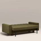 Diego 2 Seater Sofa Bed | Moss Green Mohair Sustainable Velvet
