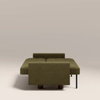 Diego 2 Seater Sofa Bed | Moss Green Mohair Sustainable Velvet