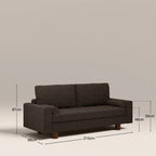 Diego 2 Seater Sofa Bed | Speckled Espresso Boucle