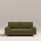 Diego 2 Seater Sofa Bed | Moss Green Mohair Sustainable Velvet
