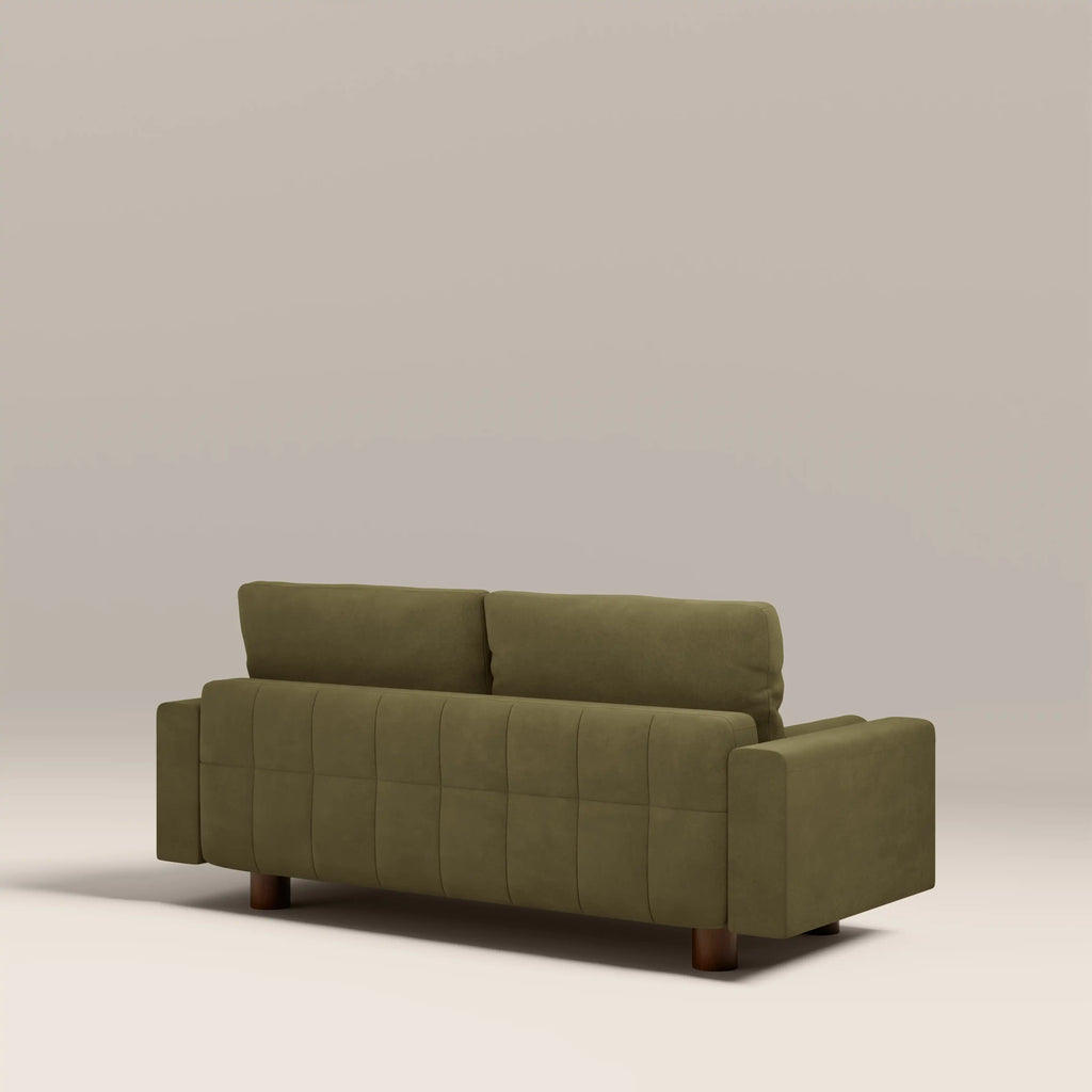 Diego 2 Seater Sofa Bed | Moss Green Mohair Sustainable Velvet