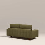 Diego 2 Seater Sofa Bed | Moss Green Mohair Sustainable Velvet