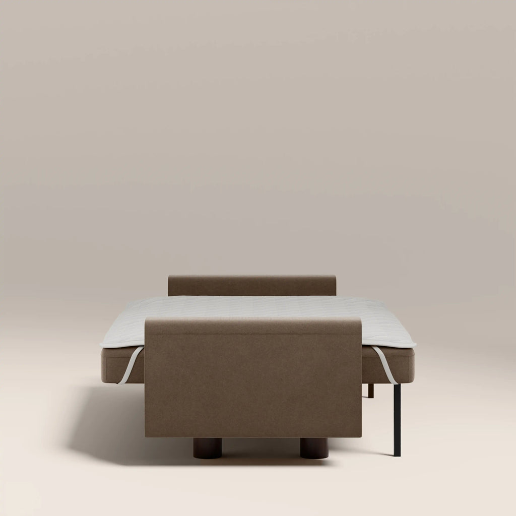 Diego 2 Seater Sofa Bed | Truffle Brown Mohair Sustainable Velvet