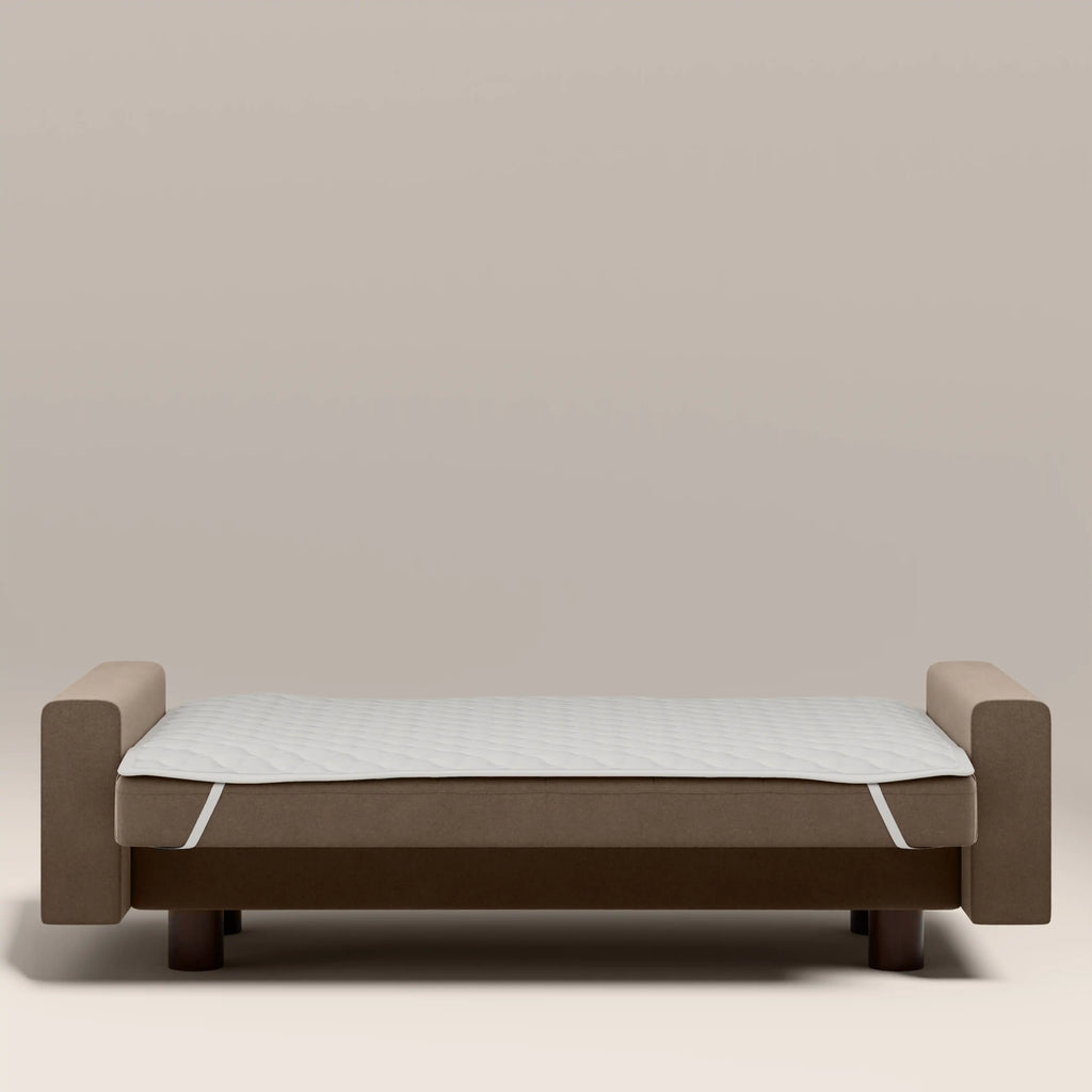 Diego 2 Seater Sofa Bed | Truffle Brown Mohair Sustainable Velvet