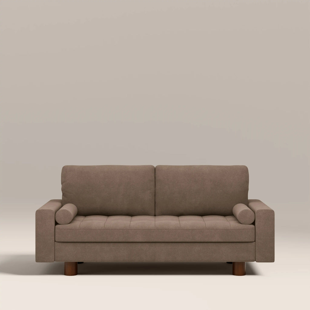Diego 2 Seater Sofa Bed | Truffle Brown Mohair Sustainable Velvet