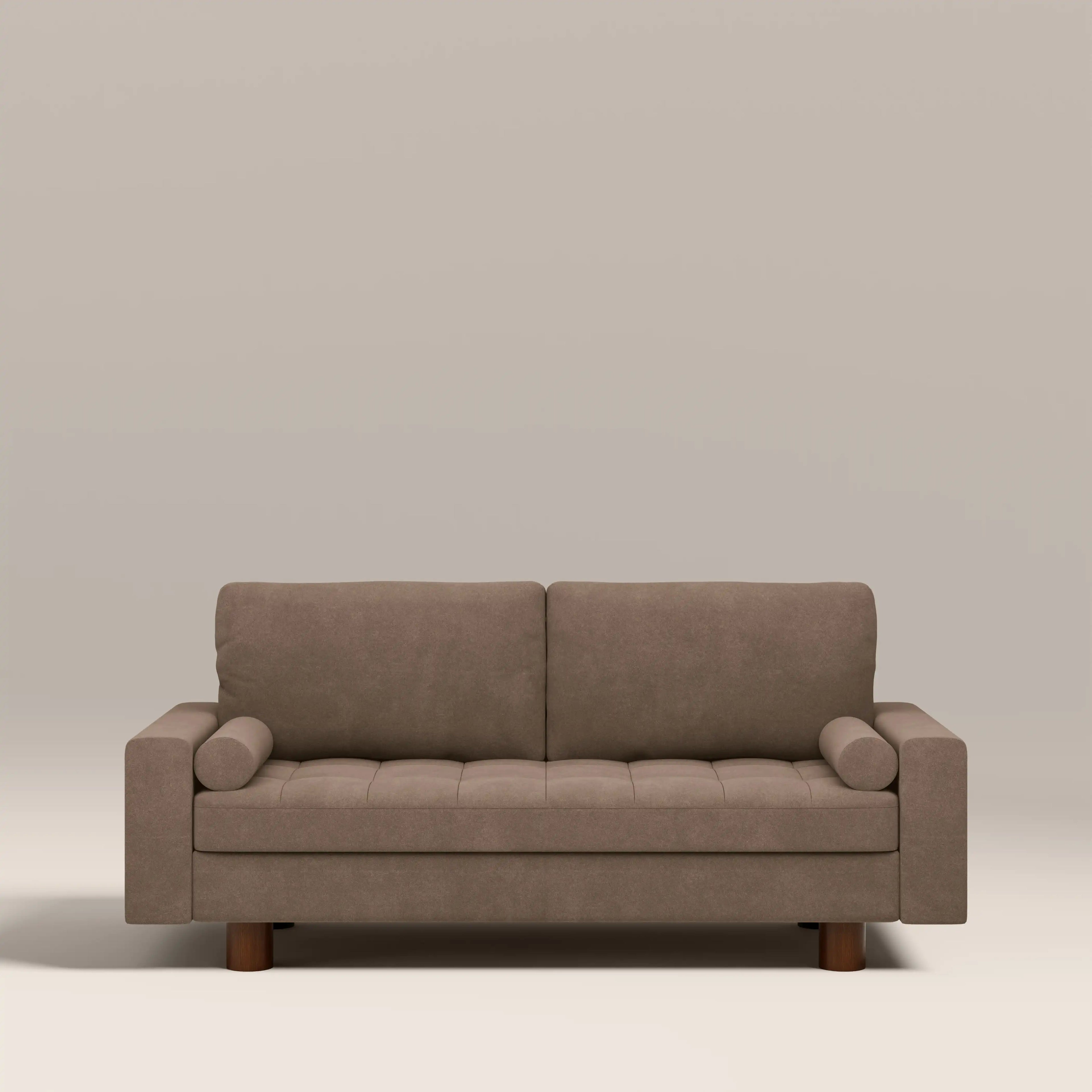 Diego 2 Seater Sofa Bed | Truffle Brown Mohair Sustainable Velvet