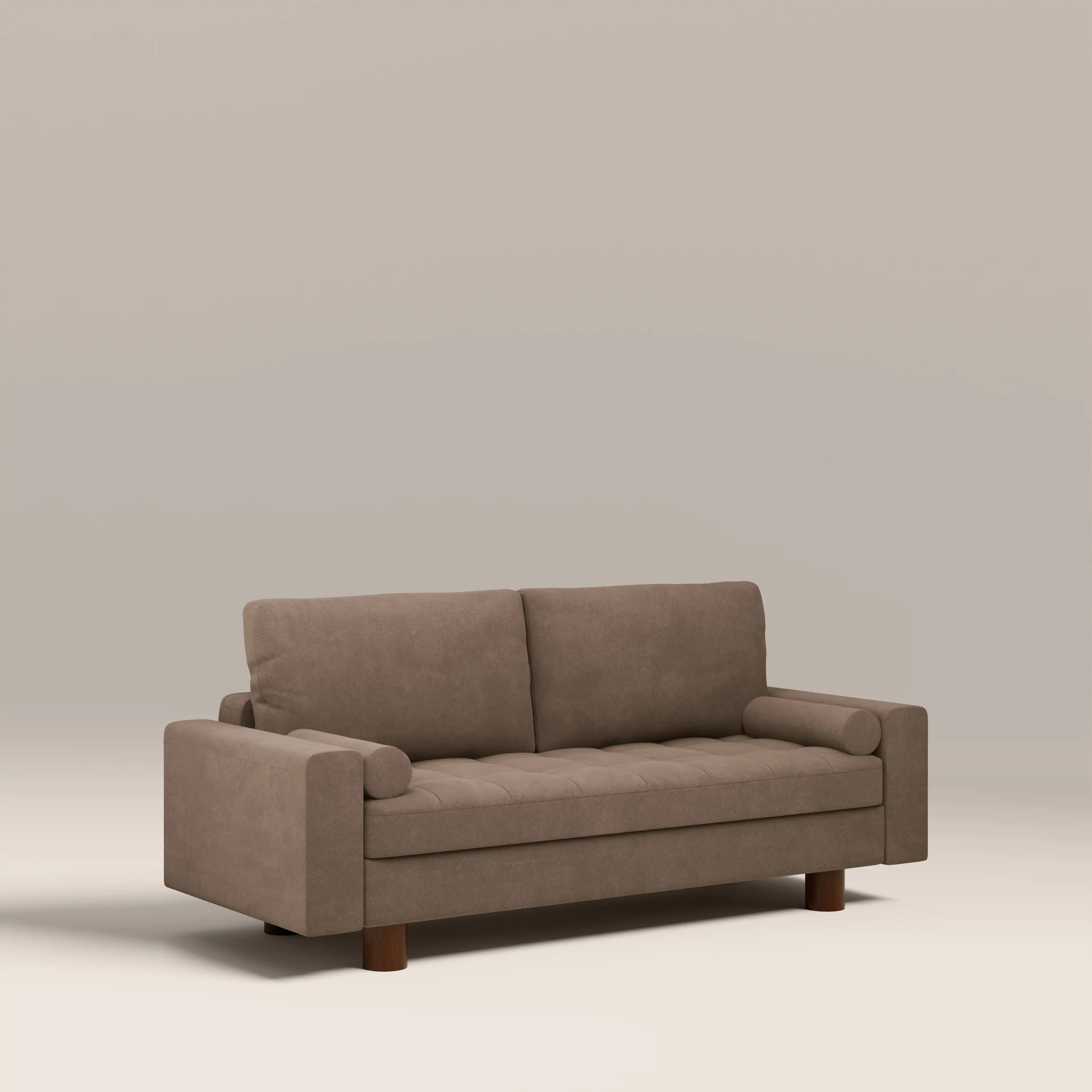 Diego 2 Seater Sofa Bed | Truffle Brown Mohair Sustainable Velvet