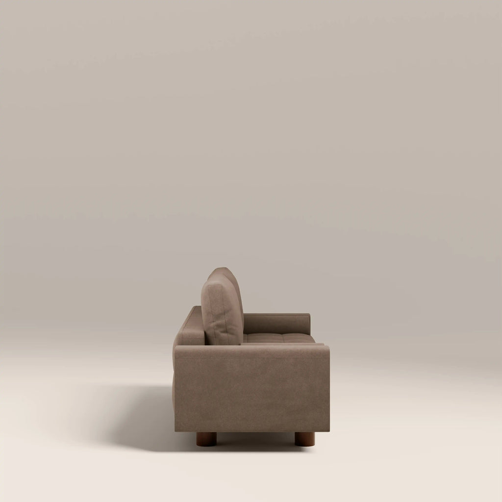 Diego 2 Seater Sofa Bed | Truffle Brown Mohair Sustainable Velvet