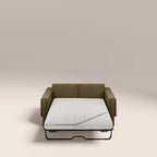 Ava 2 Seater Sofa Bed | Moss Green Mohair Sustainable Velvet