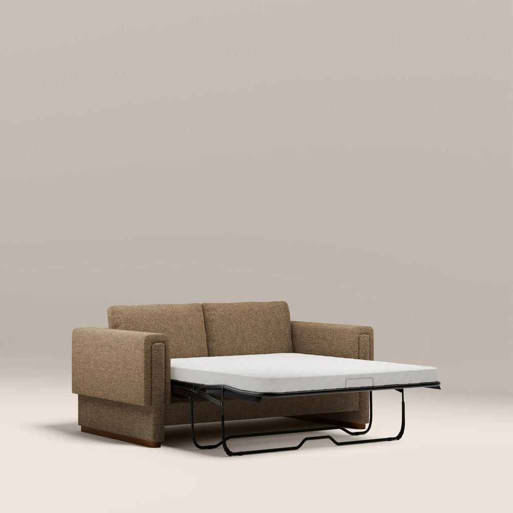 Ava 2 Seater Sofa Bed | Speckled Cappuccino Boucle