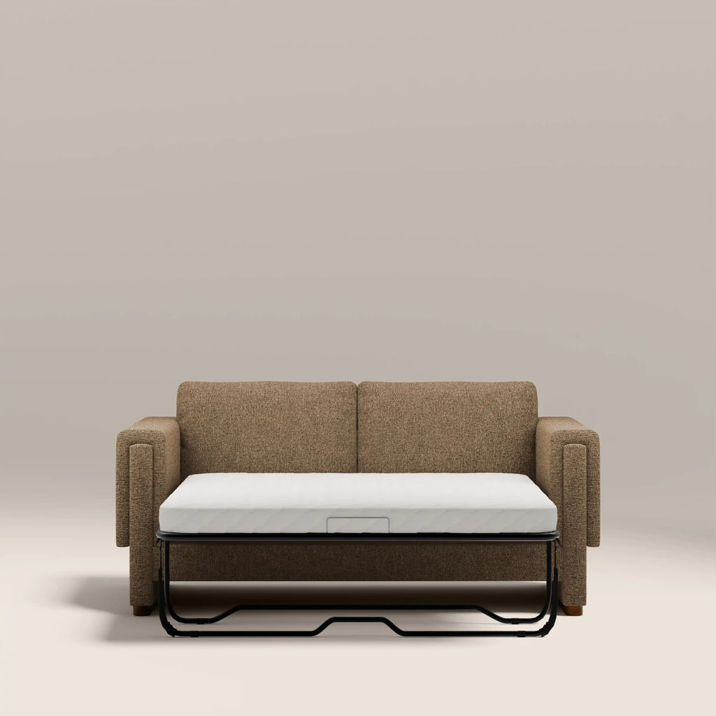 Ava 2 Seater Sofa Bed | Speckled Cappuccino Boucle