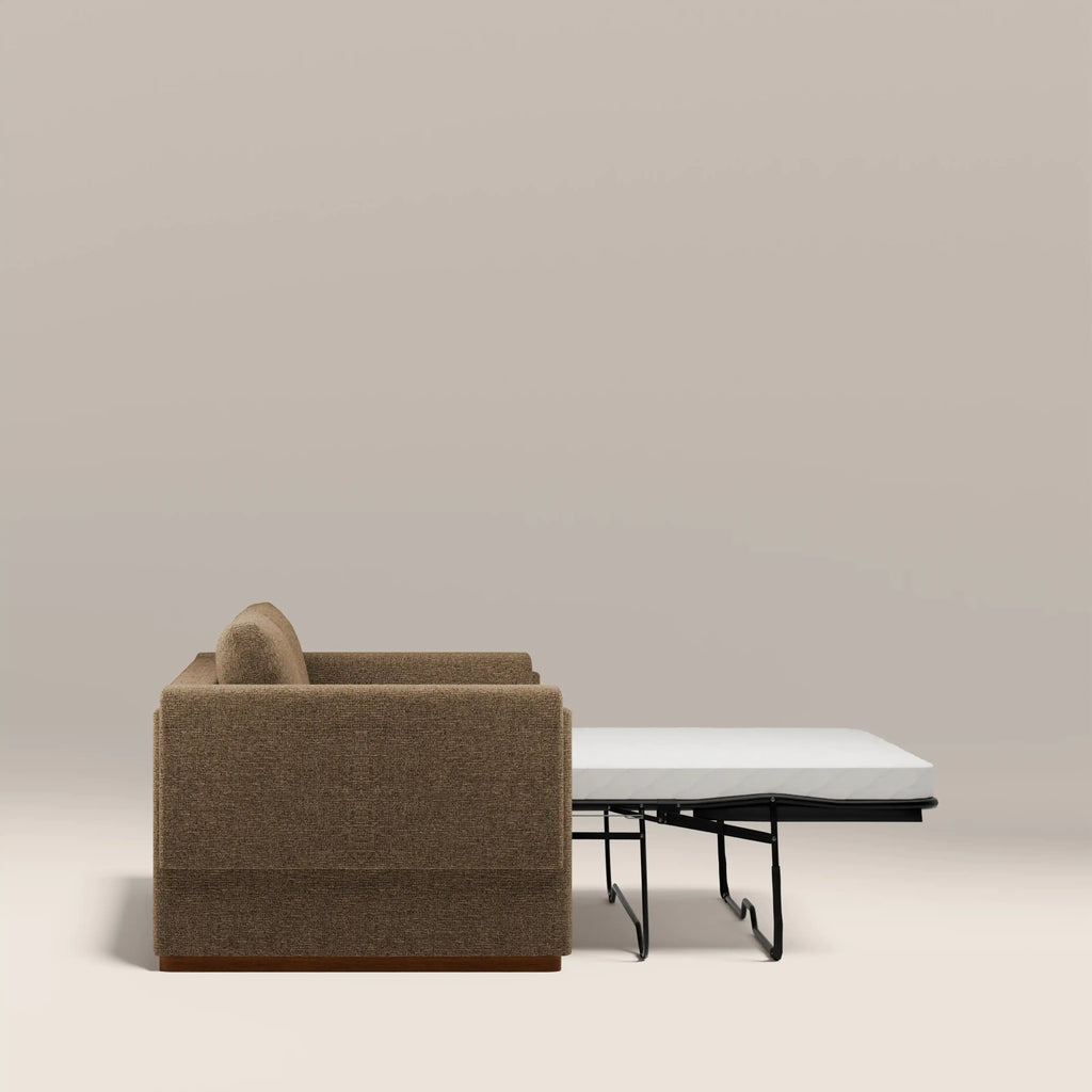 Ava 2 Seater Sofa Bed | Speckled Cappuccino Boucle