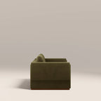 Ava 3 Seater Sofa | Moss Green Sustainable Mohair Velvet