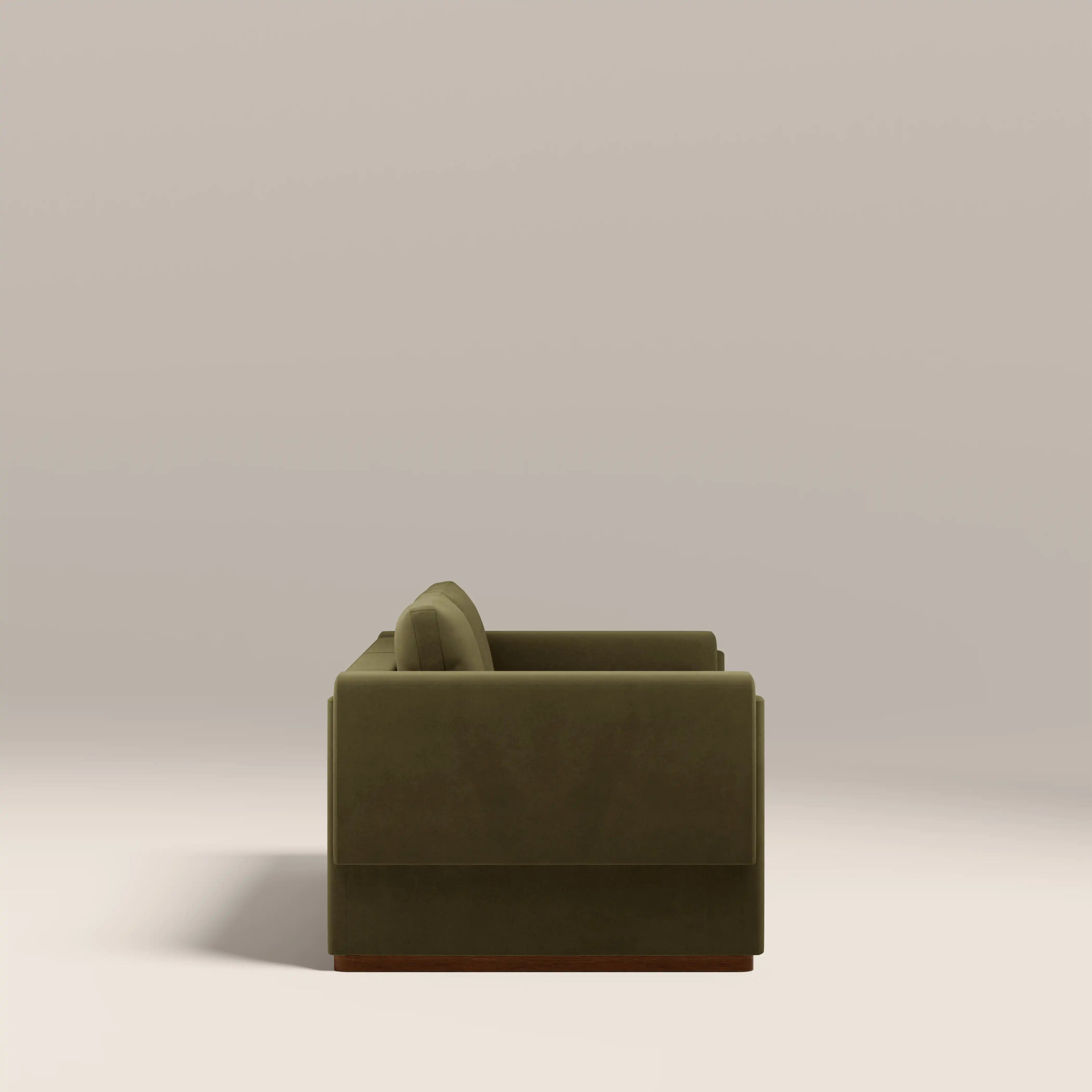 Ava 3 Seater Sofa | Moss Green Sustainable Mohair Velvet