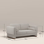 Ava 2 Seater Sofa Bed | Speckled Stone Sustainable Boucle