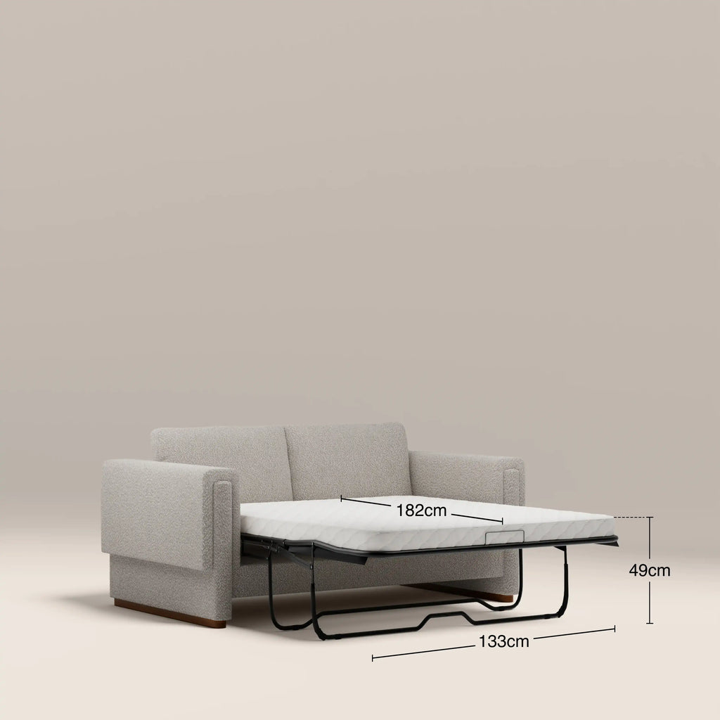 Ava 2 Seater Sofa Bed | Speckled Stone Sustainable Boucle