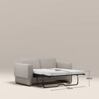 Ava 2 Seater Sofa Bed | Speckled Stone Sustainable Boucle