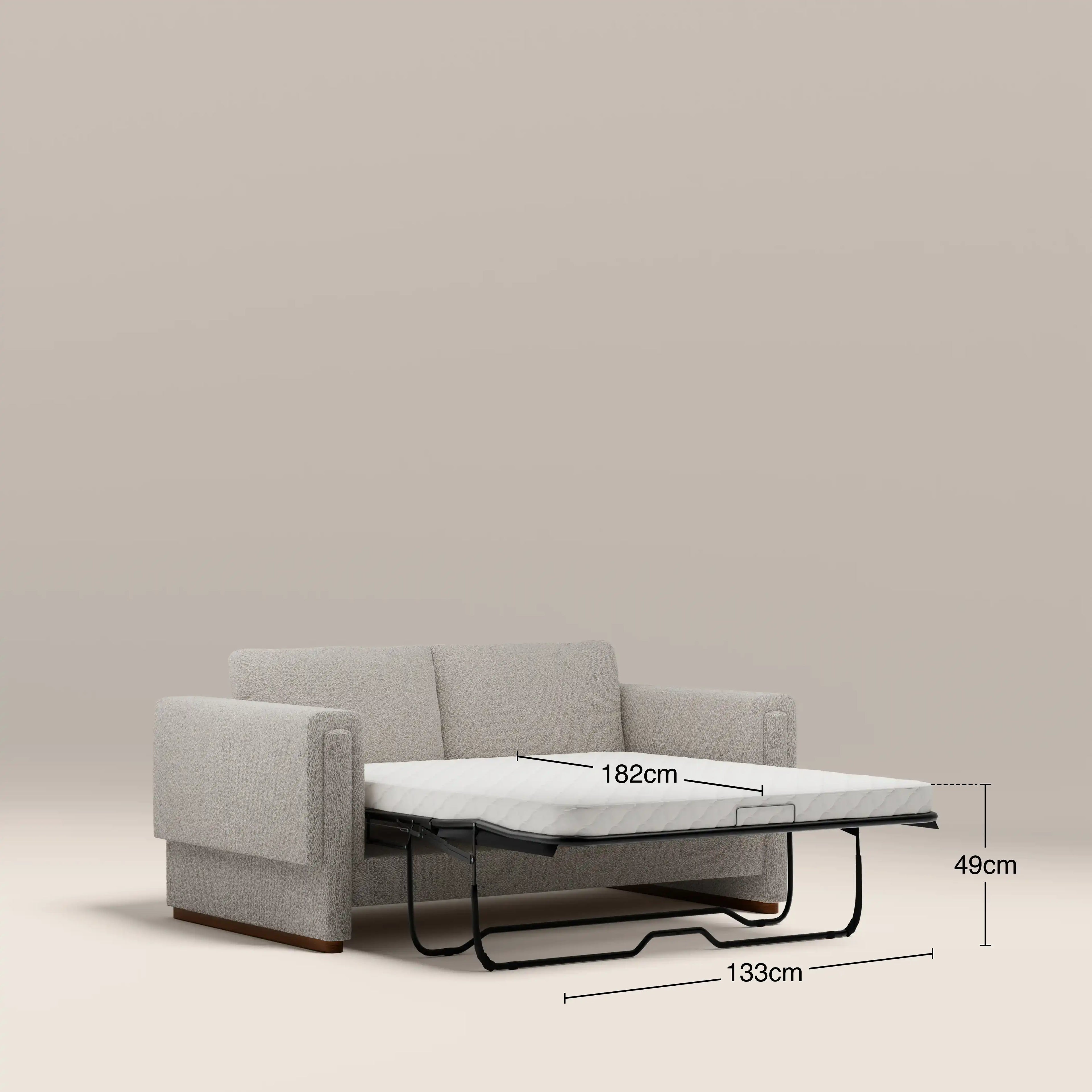 Ava 2 Seater Sofa Bed | Speckled Stone Sustainable Boucle