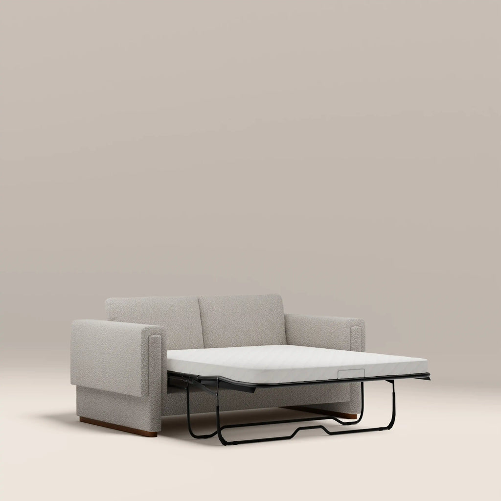 Ava 2 Seater Sofa Bed | Speckled Stone Sustainable Boucle