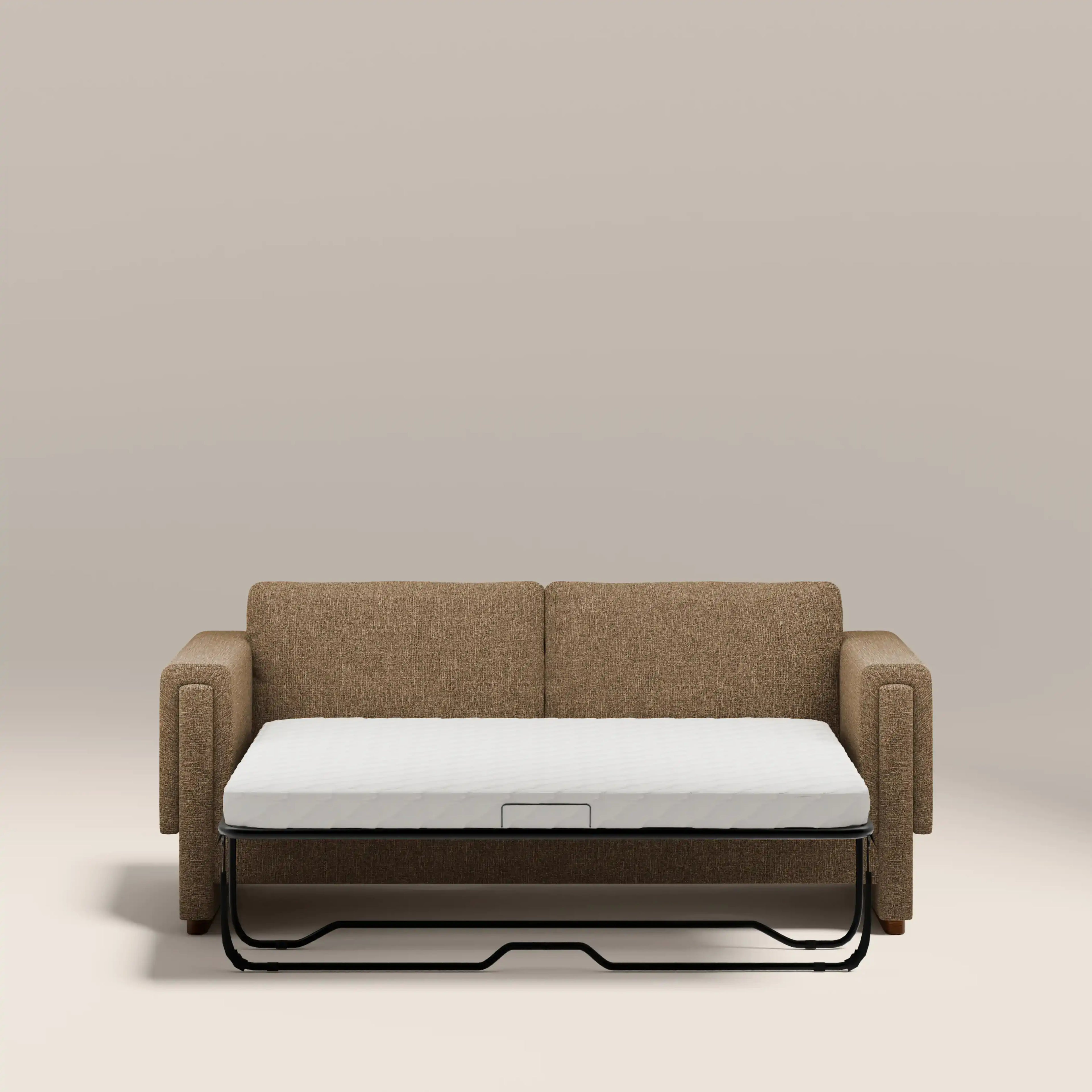 Ava 3 Seater Sofa Bed | Speckled Cappuccino Boucle